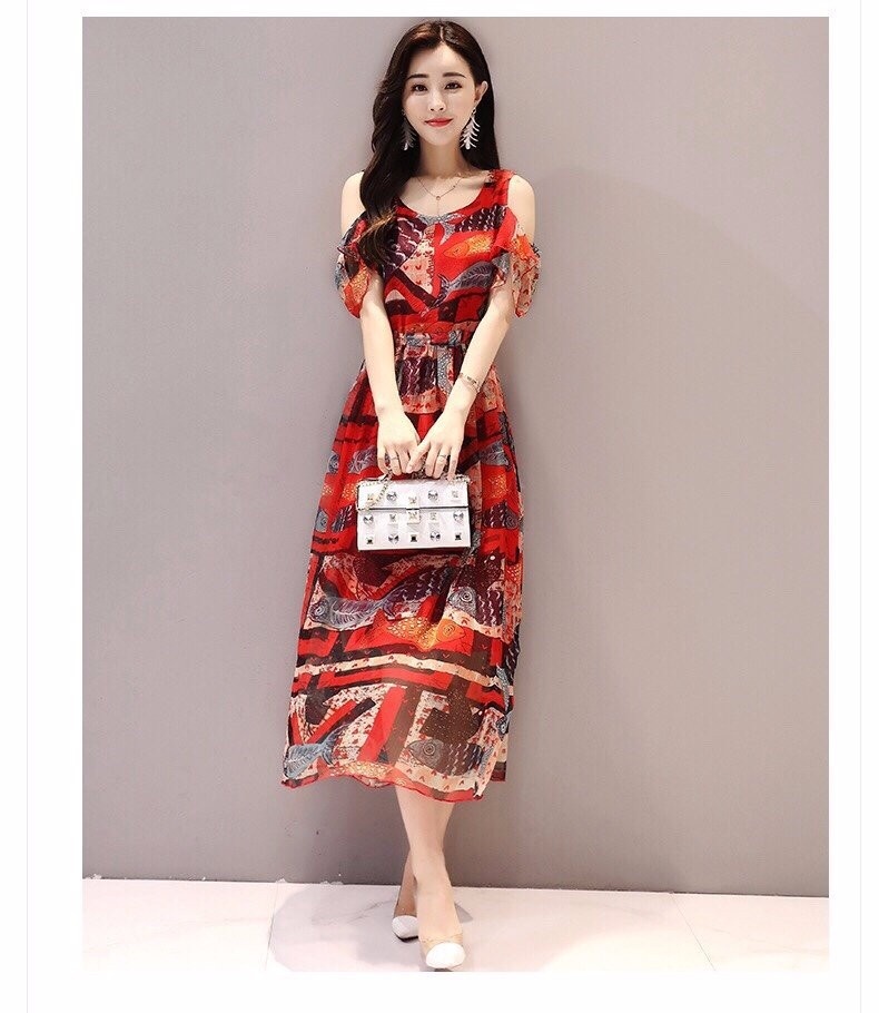 ĐẦM MAXI HOA DUYÊN DÁNG CAO CẤP BY4305 4