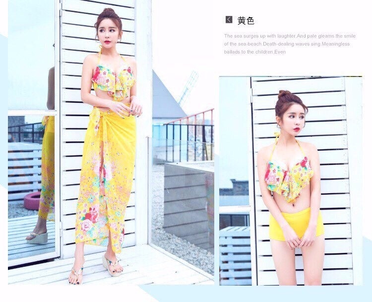 SET BIKINI HOA NỮ TÍNH KÈM KHĂN BY4299 5