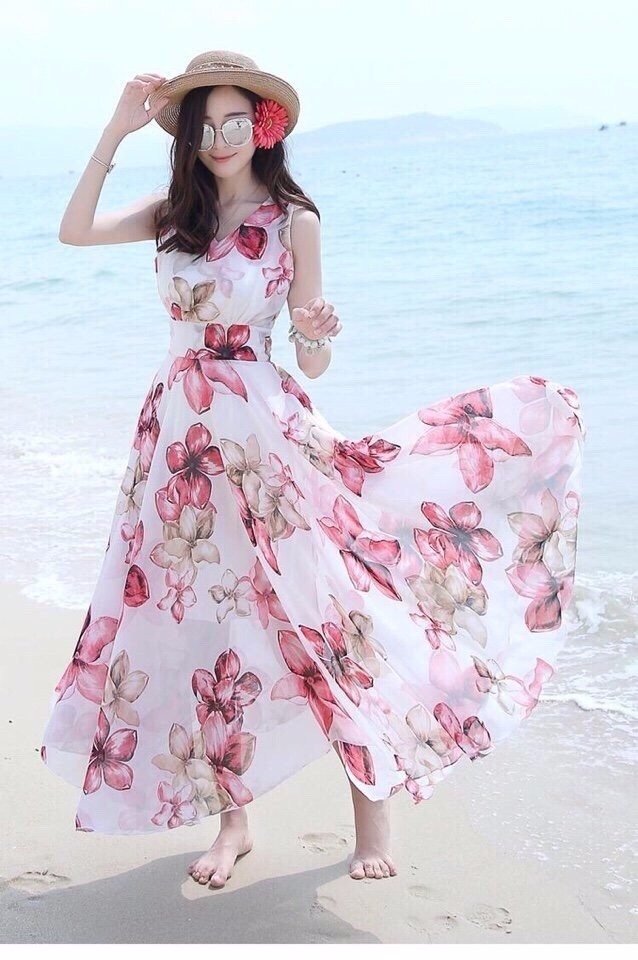 ĐẦM MAXI HOA DUYÊN DÁNG CAO CẤP BY4305 6
