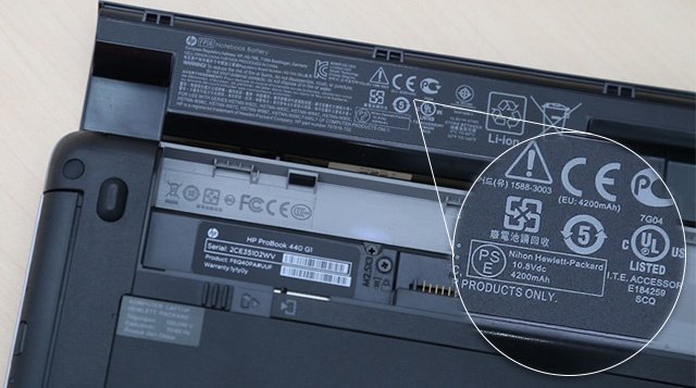 HP Probook 440 G1 có pin dung lượng 4200mAh