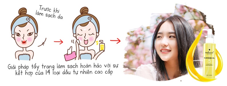 Dầu tẩy trang Sakura Cleansing Oil 3