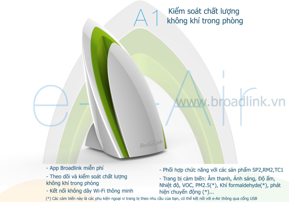 Thiết bị kiểm soát môi trường Broadlink A1 thông minh