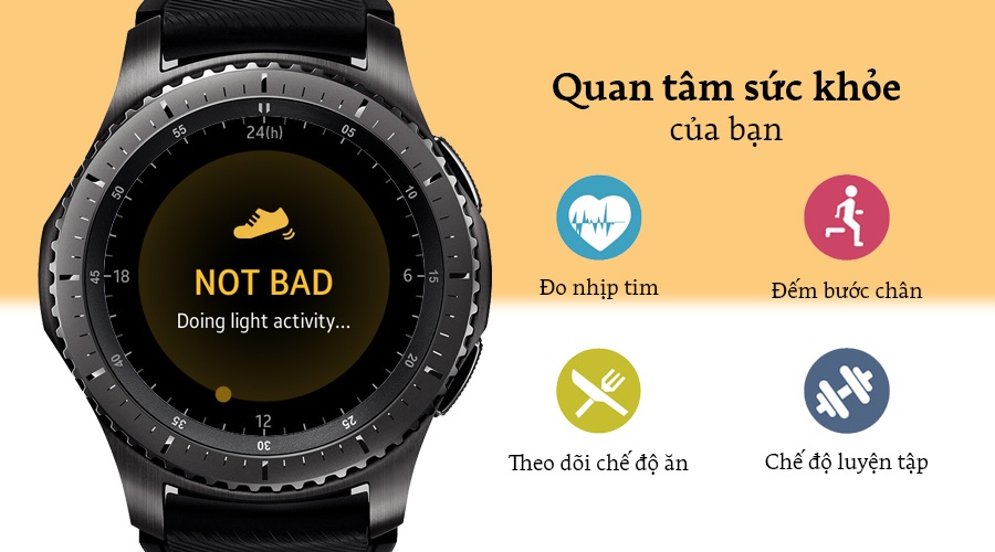 Đồng Hồ Thông Minh Samsung Gear S3 Frontier (Đen) - Hàng Chính Hãng
