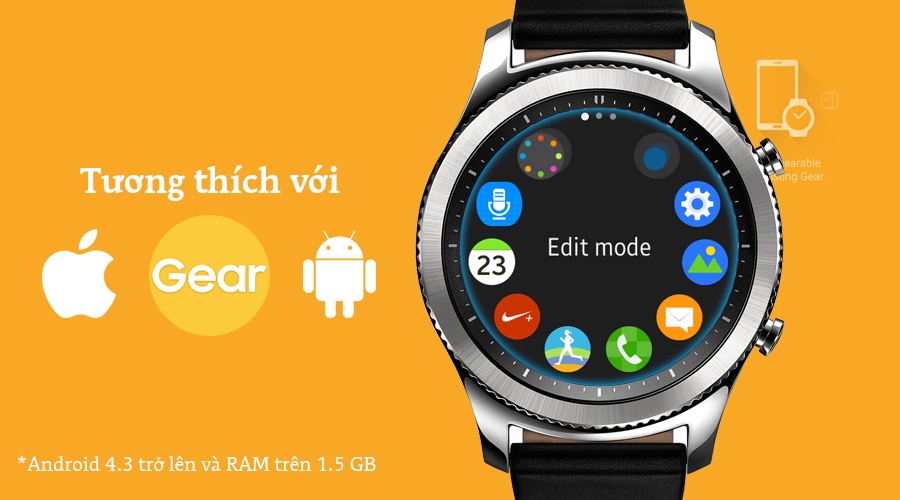 Đồng Hồ Thông Minh Samsung Gear S3 Frontier (Đen) - Hàng Chính Hãng