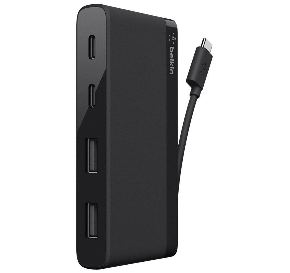 USB-C Belkin 4-Port Mini Hub 2x USB A + 2x USB Type-C F4U090btBLK USB-C Belkin 4-Port Mini Hub 2x USB A + 2x USB Type-C F4U090btBLK