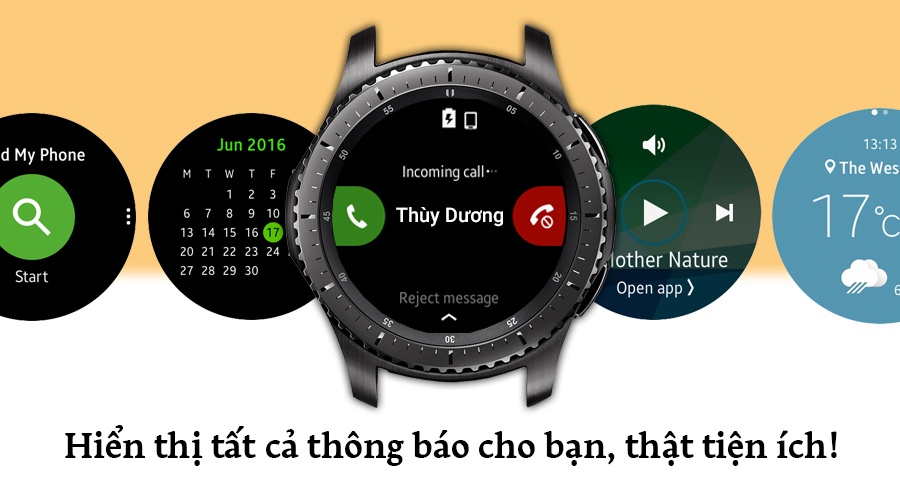Đồng Hồ Thông Minh Samsung Gear S3 Frontier (Đen) - Hàng Chính Hãng