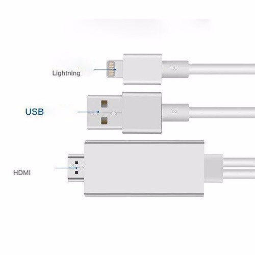Cáp HDMI kết nối Iphone, Ipad với tivi- Trắng 1