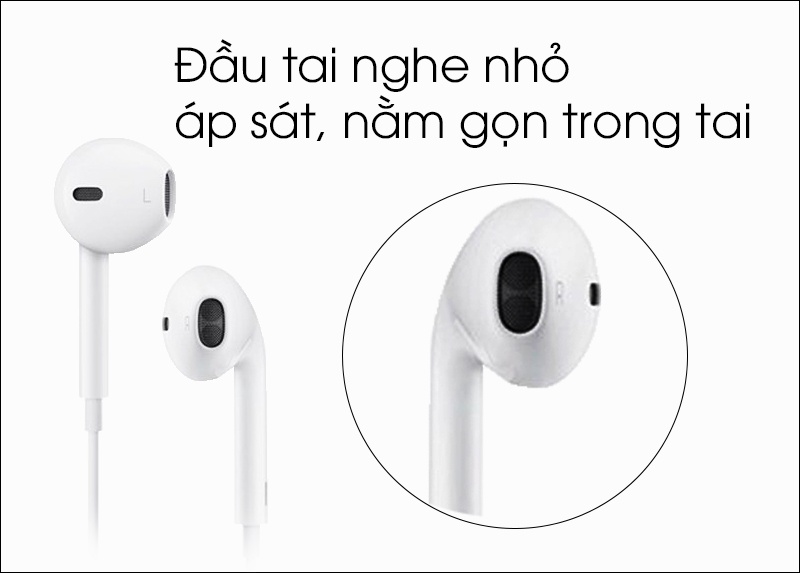 Tai nghe EarPods cổng Lightning Apple MMTN2 - Thiết kế vừa vặn với tai