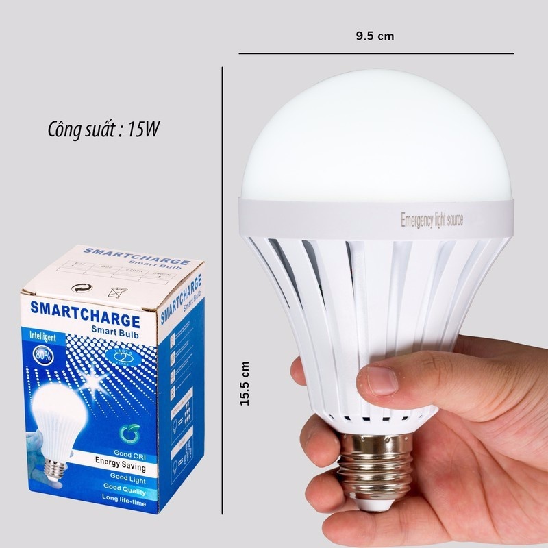 Bóng Đèn Led Tích Điện Cảm Ứng Nhiệt 15W -0965.011.567 9