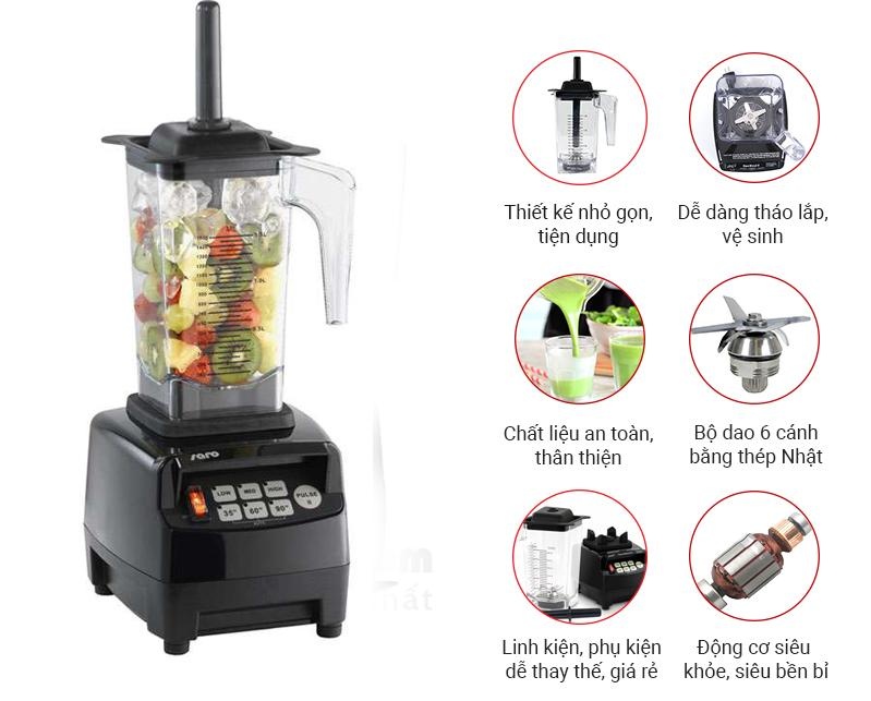 Máy xay sinh tố công nghiệp Omniblend v TM800A 1 máy 2 cối - ảnh 2