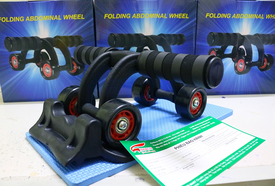 Con Lăn Tập Bụng 4 Bánh AB DOMINAL WHEEL Chính Hãng.
