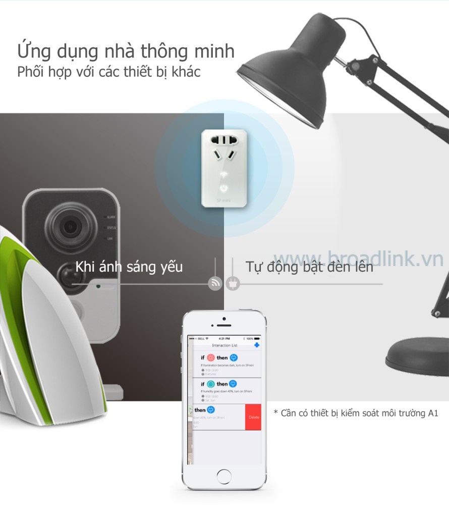 Ổ cắm thông minh Wifi Broadlink SP-Mini dành cho smarthome