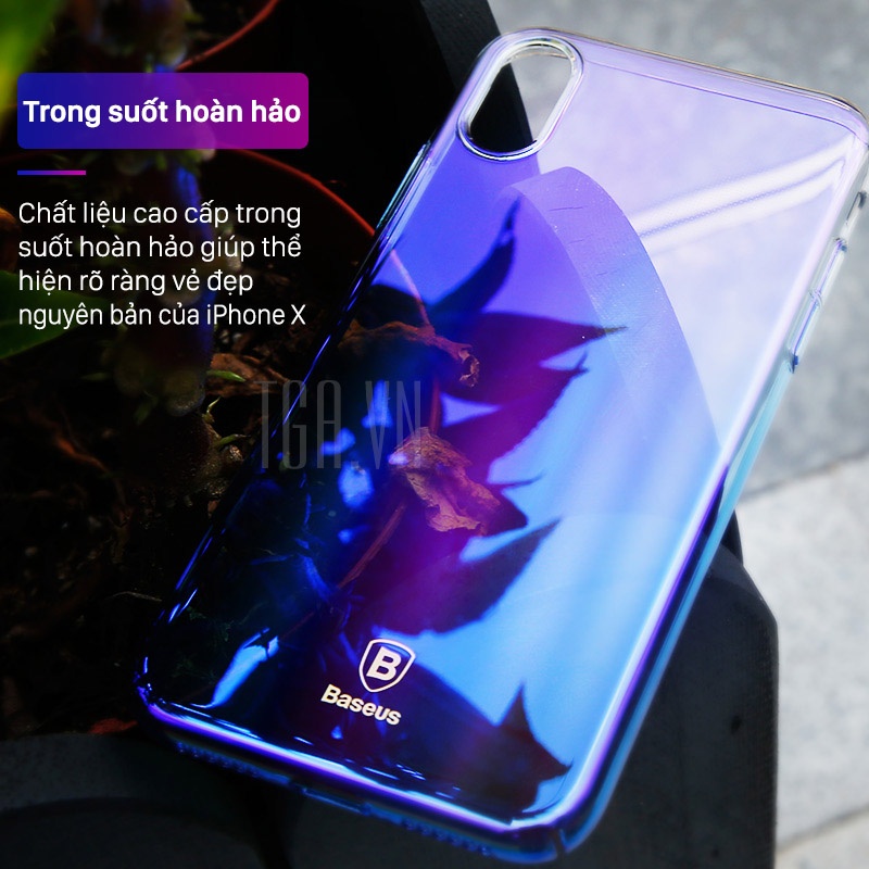 Ốp lưng iPhone X Baseus Glaze