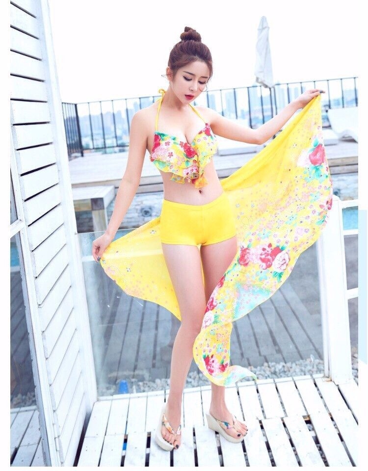 SET BIKINI HOA NỮ TÍNH KÈM KHĂN BY4299 4