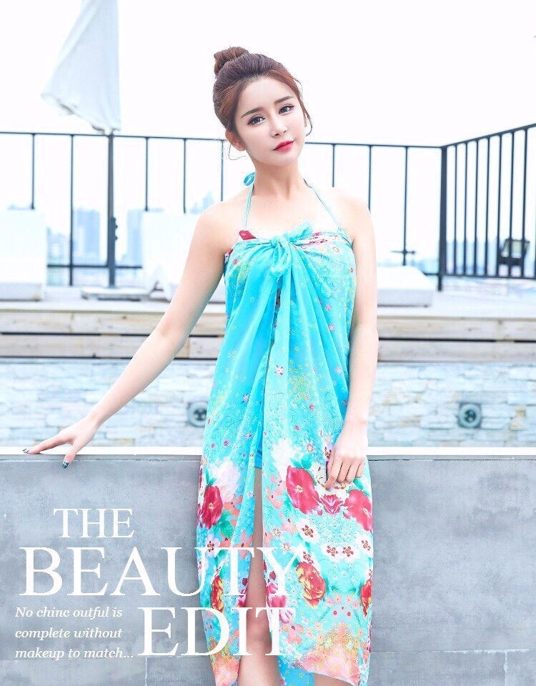 SET BIKINI HOA NỮ TÍNH KÈM KHĂN BY4299 8