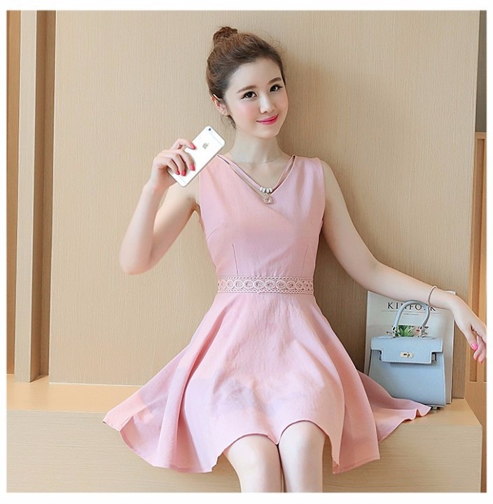 ĐẦM XÒE CỔ V CAO CẤP BY4154 4