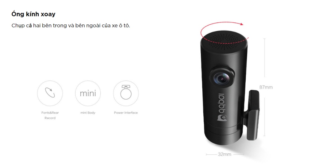DDPai MINI Camera hành trình độ nét cao, tích hợp kết nối Wifi không dây Full HD