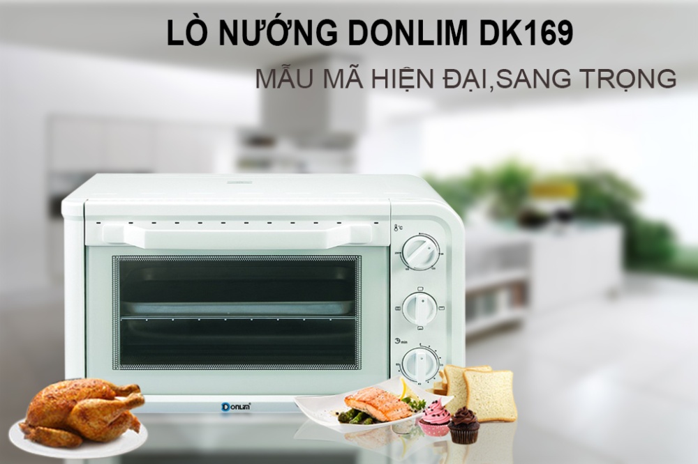 Lò nướng Donlim DK169 1500W 18L (Trắng)