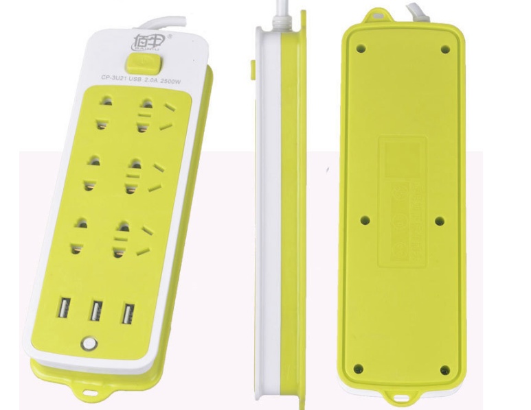 Ổ CẮM ĐIỆN 6 PHÍCH CẮM, 3 CỔNG USB 2