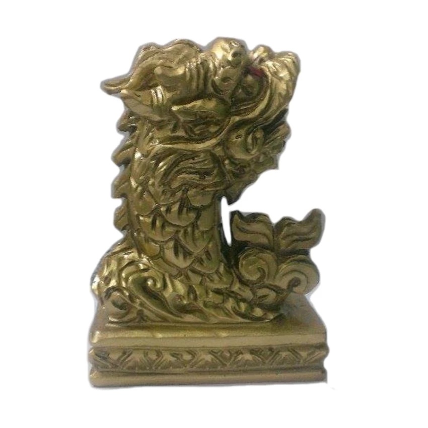 Tượng đá cá chép hoa rồng màu đồng