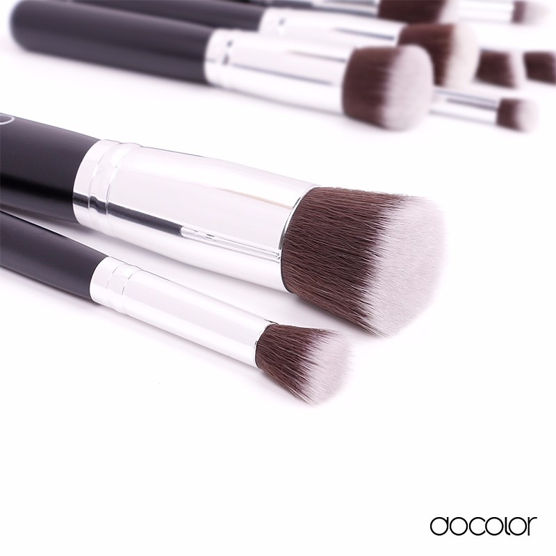 Bộ cọ trang điểm tán và tạo khối docolor 10 Pieces Makeup Brush Set 07