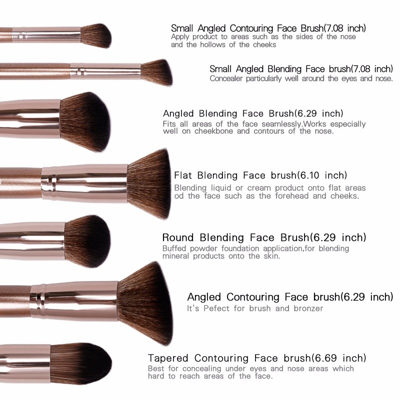 Bộ cọ trang điểm Docolor 10 Pieces Makeup Brushes Set 13