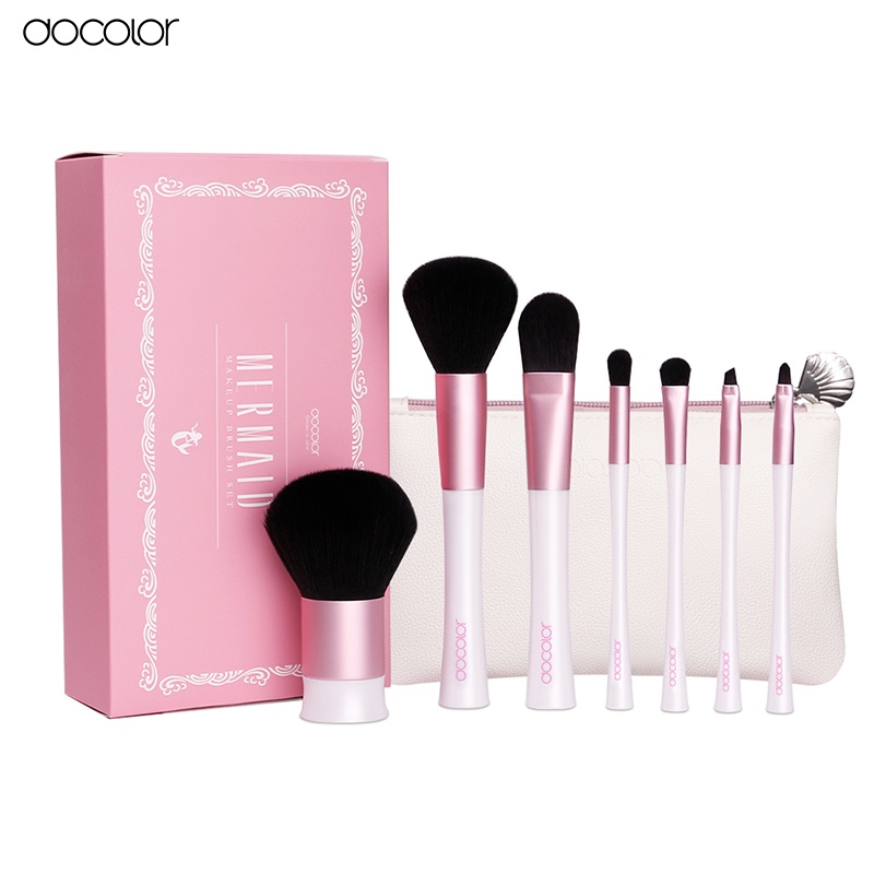 Bộ cọ trang điểm Docolor 7 Pieces Mermaid Makeup Brush Set 06