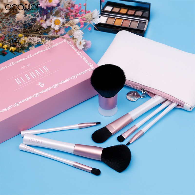 Bộ cọ trang điểm Docolor 7 Pieces Mermaid Makeup Brush Set 07