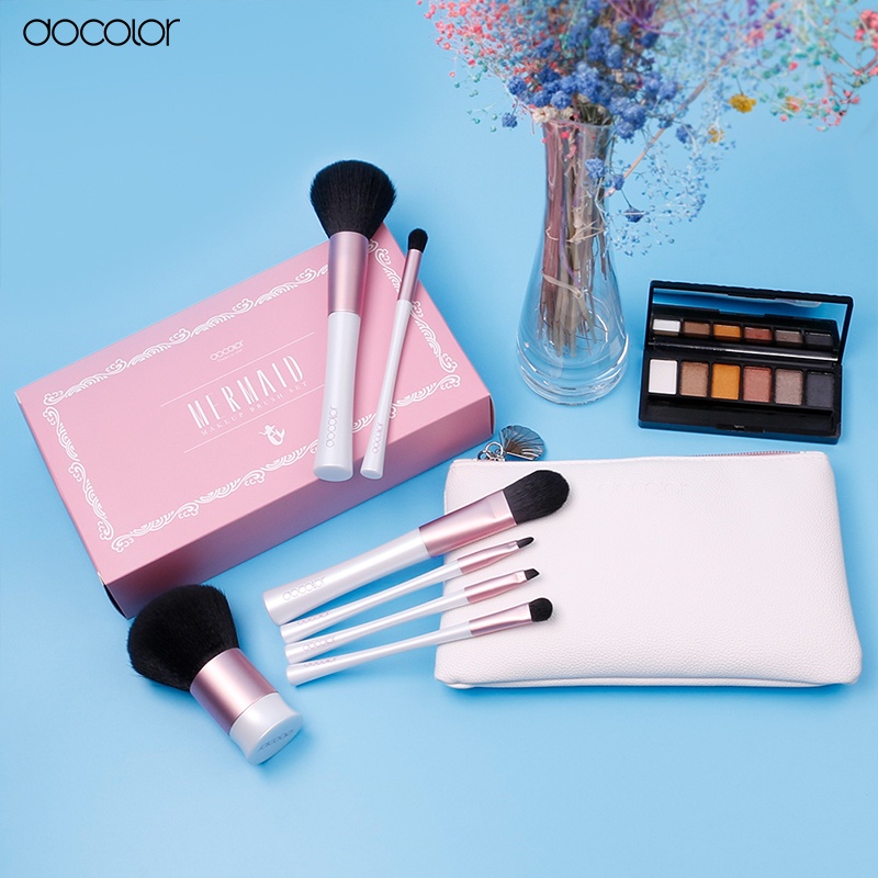 Bộ cọ trang điểm Docolor 7 Pieces Mermaid Makeup Brush Set 08