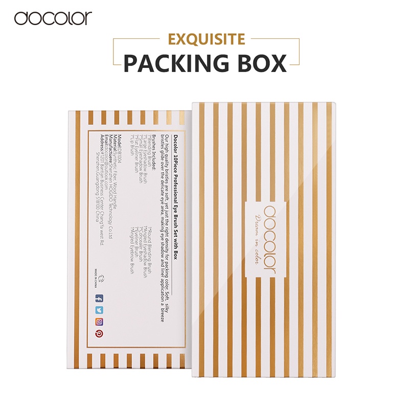 Bộ cọ trang điểm mắt Docolor 10 Pieces Eye Makeup Brush Set 05