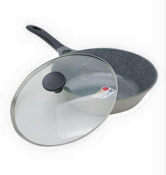 Chảo đá cao cấp 30cm vung kính Lock&lock Stone LCA6305D dùng bếp từ