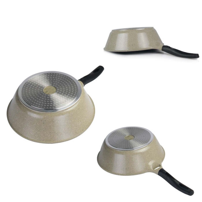Chảo đá cao cấp 30cm vung kính Lock&lock Stone LCA6305D dùng bếp từ