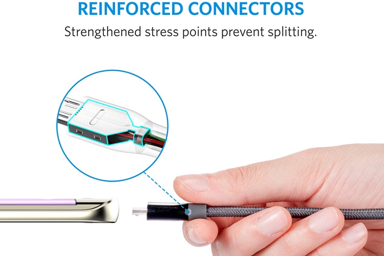 Cáp Sạc Anker PowerLine+ Micro USB 1.8m - A8143