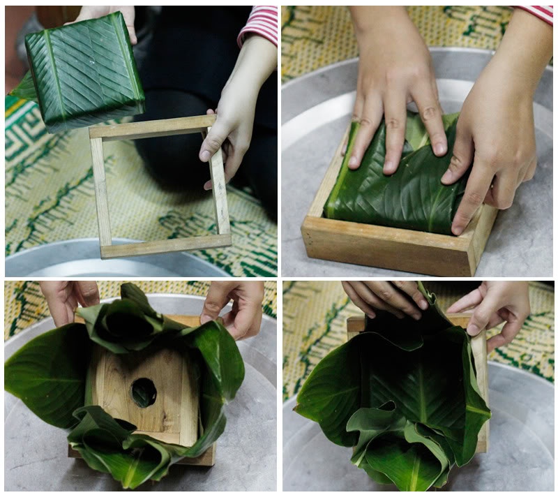 Cách gói bánh chưng bằng khuôn cực dễ cho ngày Tết - 6